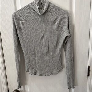 Free People Light Gray Turtleneck Sweater